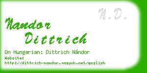 nandor dittrich business card